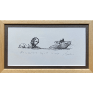 Iassen Ghiuselev Framed Algraphy Alice in Wonderland Ch II Alice and the Rat